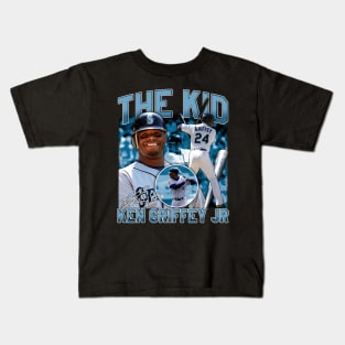 Ken Griffey Jr The Kid Basketball Legend Signature Vintage Retro 80s 90s Bootleg Rap Style Kids T-Shirt